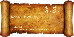 Nebel Evelin névjegykártya